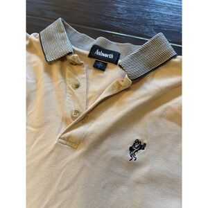 VINTAGE 90s ASHWORTH MENS GOLF POLO SHIRT GRAY LONG SLEEVE LARGE